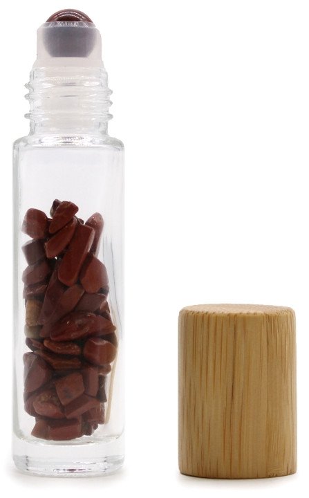 Butelka na olejek - Jaspis Czerwony