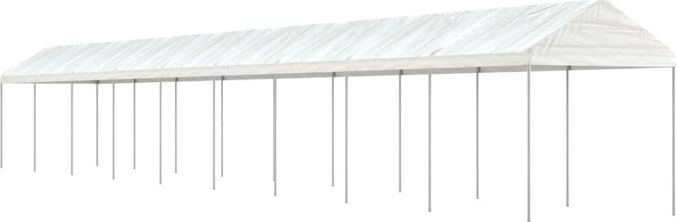 vidaXL vidaXL Namiot ogrodowy z dachem, biały, 20,07x2,28x2,69 m, polietylen