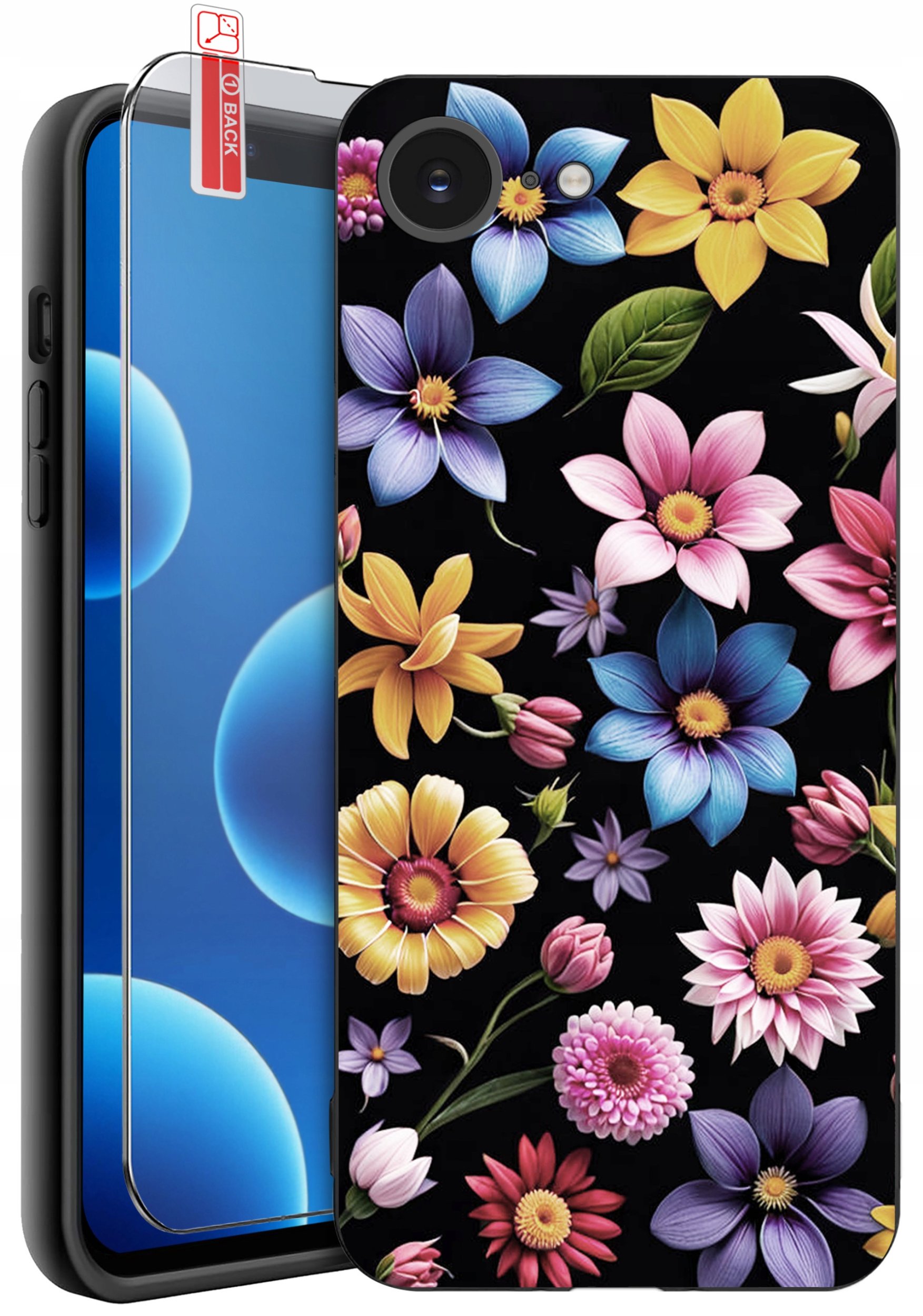 ETUI do iPhone 16e | WZORY | SILIKONOWE MATT CASE + SZKŁO 9H