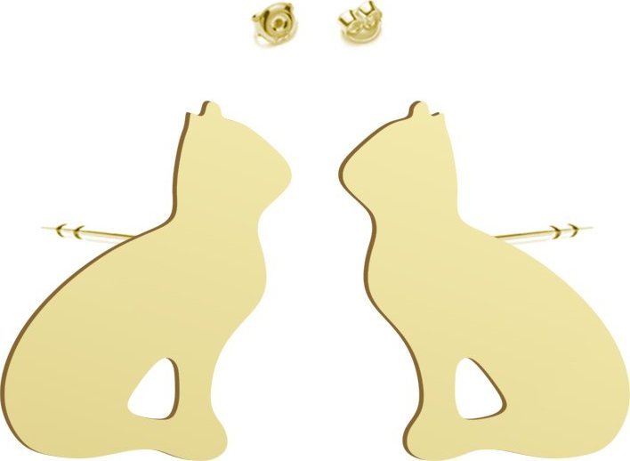 Radziszewska Jewellery Kolczyki z Kotem srebro pozłacane