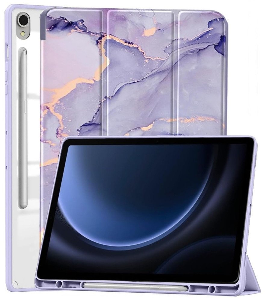 Etui z klapką do Samsung Galaxy Tab S9 FE/S10 FE Supero, fioletowe z miejscem na rysik