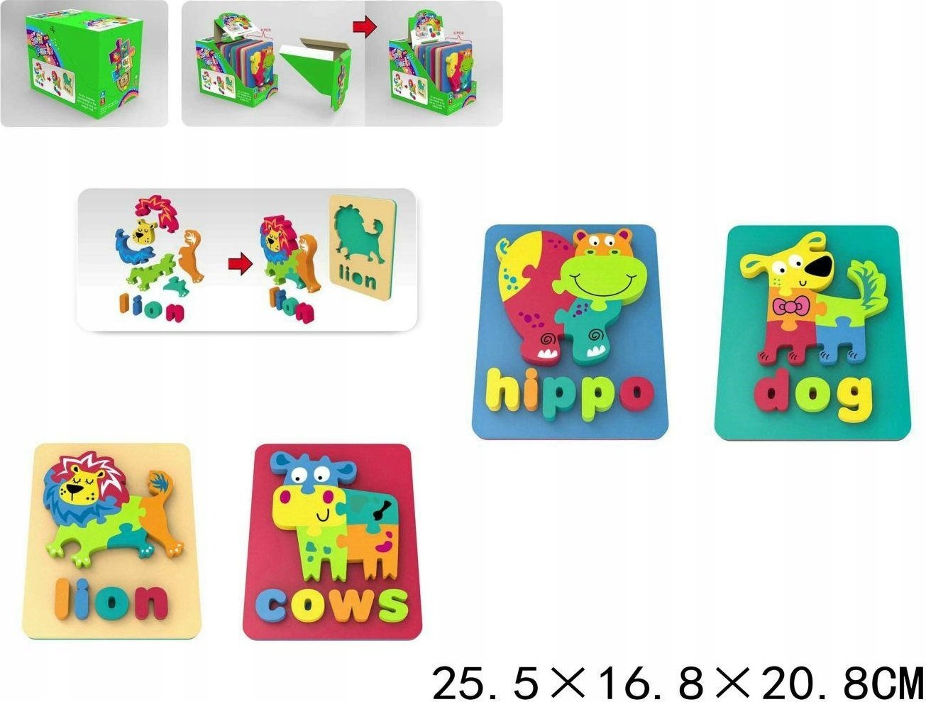 Gazelo Puzzle piankowe 12szt/disp G200755 60109