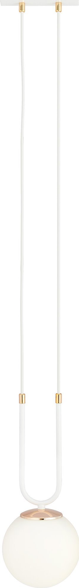 Lampa wisząca Glam 1 Biała Opal Lampa Wisząca Nowoczesna Led 1115/1