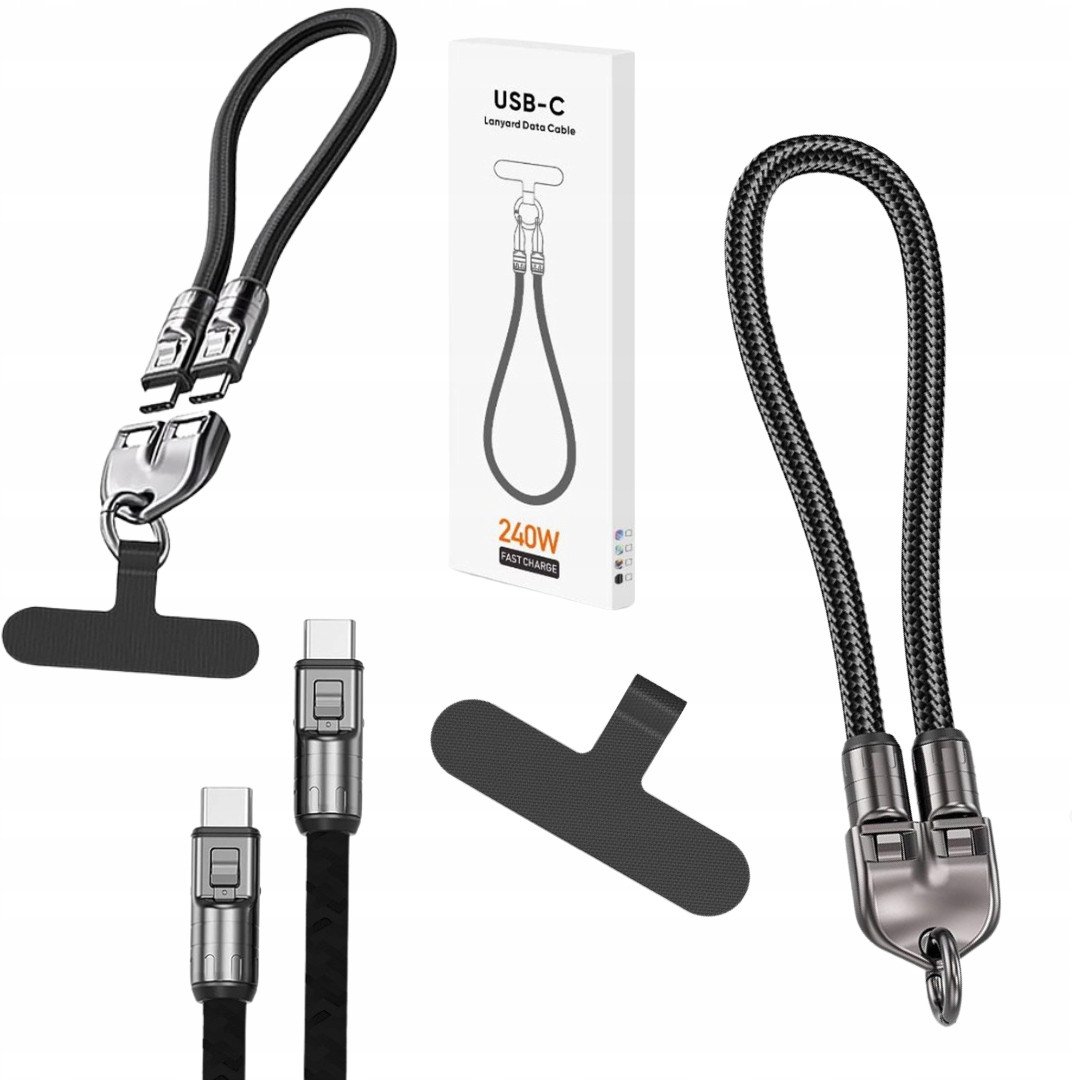 Kabel USB Vega USB-C - USB-C 0.35 m Czarny (5904238719497)