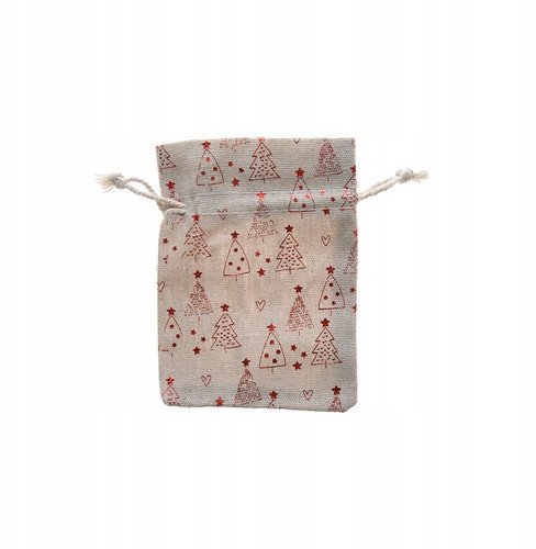 Jutowe worki na prezenty z nadrukiem 3szt