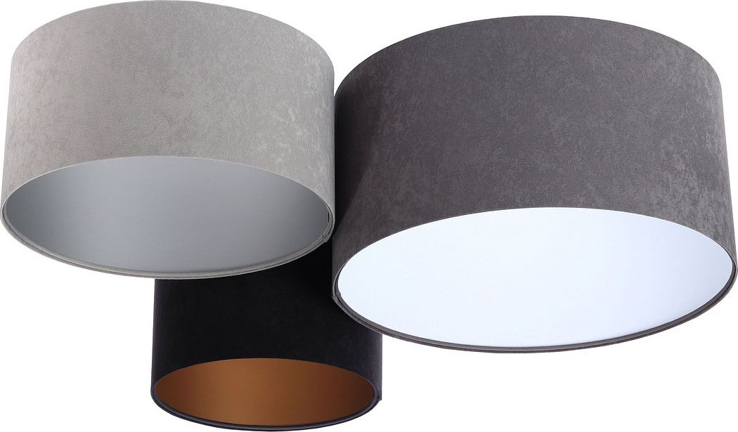 Lampa sufitowa Lumes Welurowa plafoniada z 3 abażurami - EXX46-Hamas