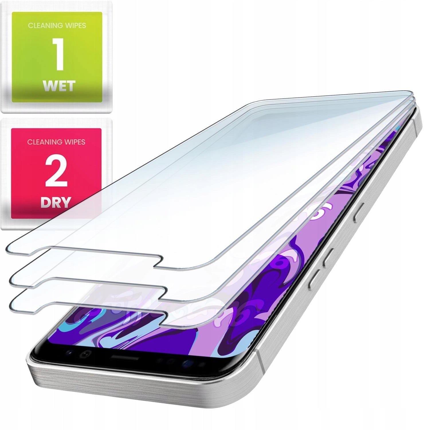 3-PAK Szkło Hartowane Do Samsung Galaxy S8 (Płaskie 2.5D, Szybka 9H)