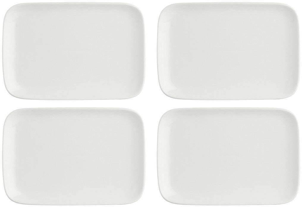 La Porcellana Bianca Zestaw 4 tac prostokątnych Essenziale New Age 30x22 cm biały