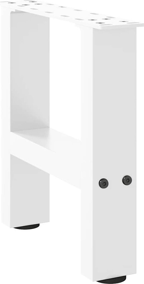 vidaXL vidaXL Nogi do stolika kawowego, białe, 2 szt., 40x(30-31) cm, stal