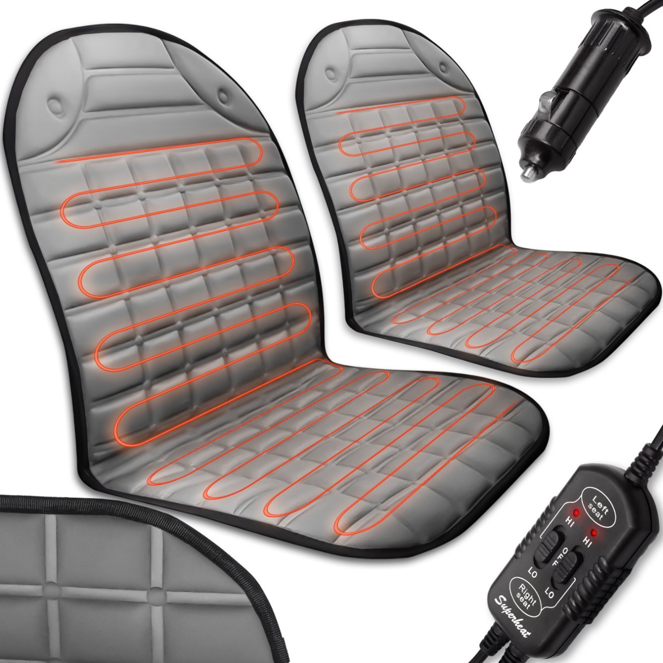 Heckermann Mata grzewcza do samochodu podwójna ZL012 Szara