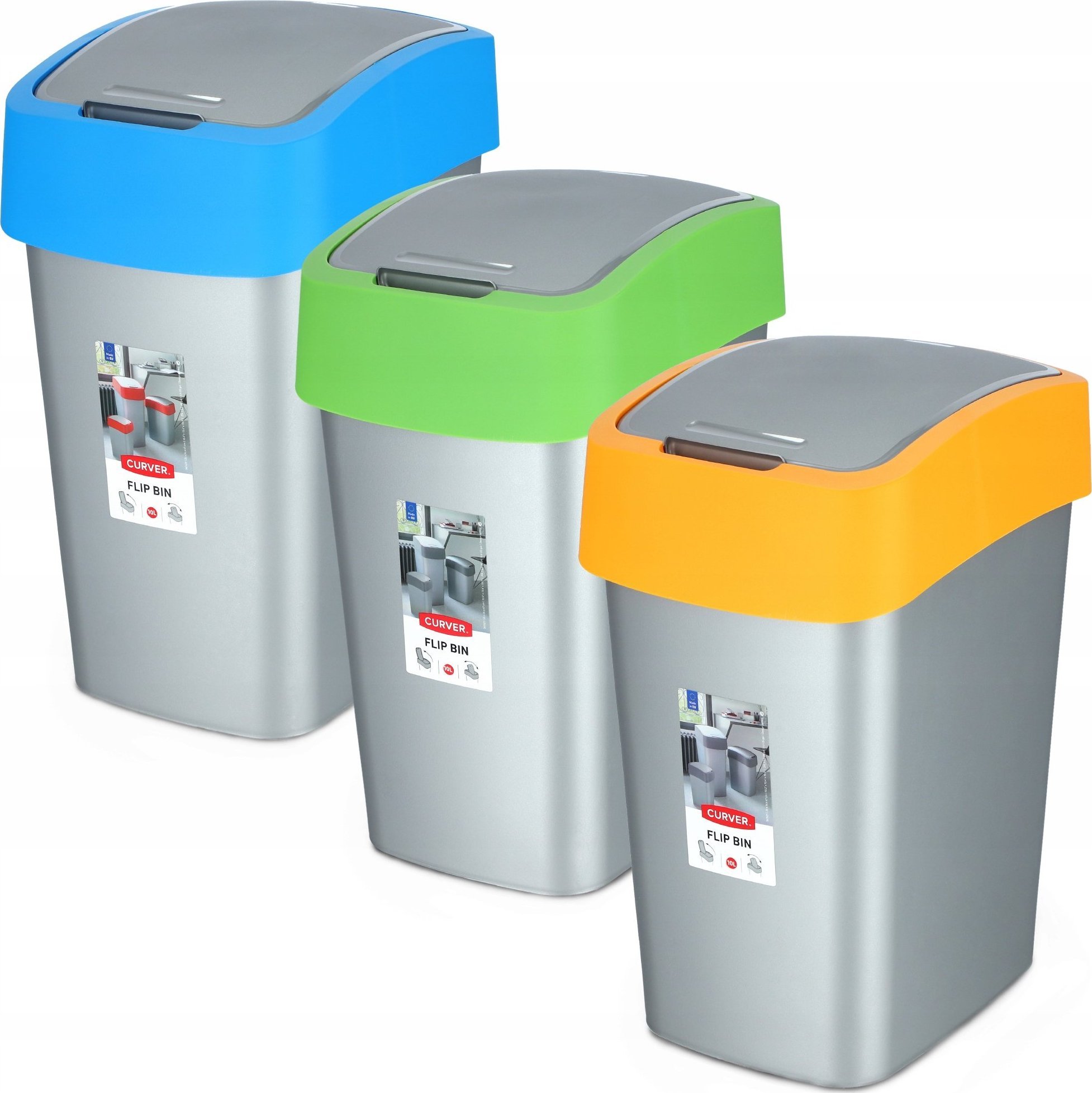 Kosz na śmieci Kadax srebrny