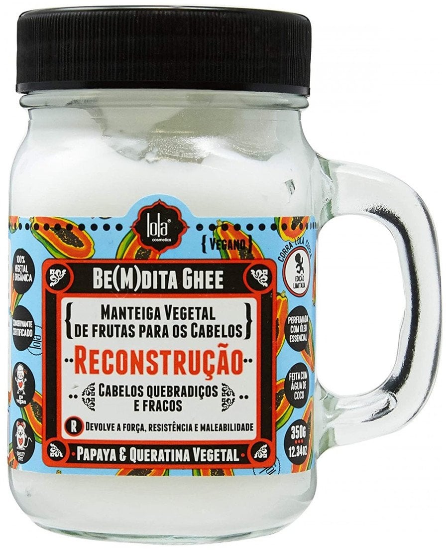 Lola Cosmetics Be(M)dita Ghee Regenerująca maska do włosów z Papają i Keratyną 350g