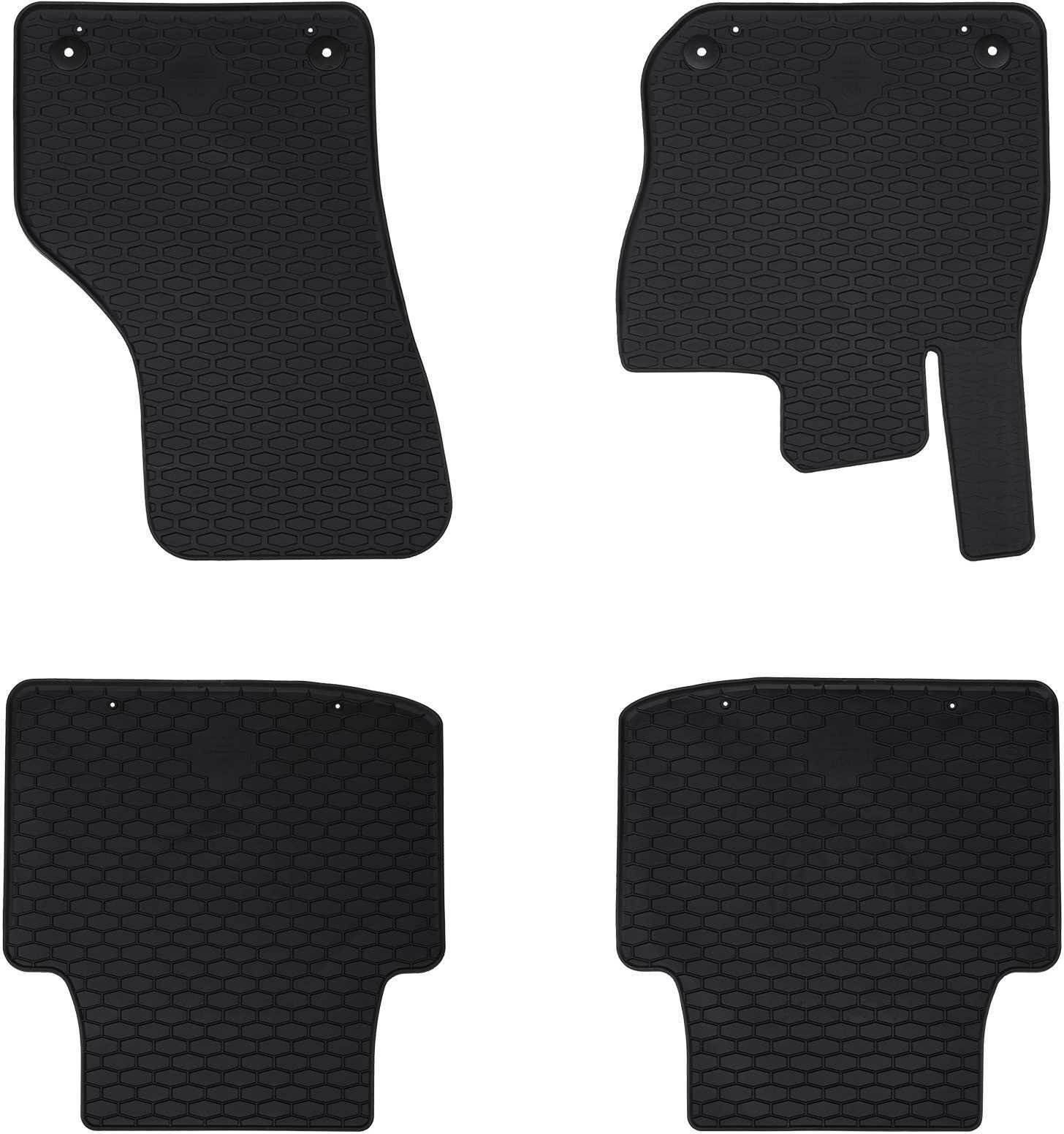 vidaXL Mata samochodowa 4 pcs Czarny TPE