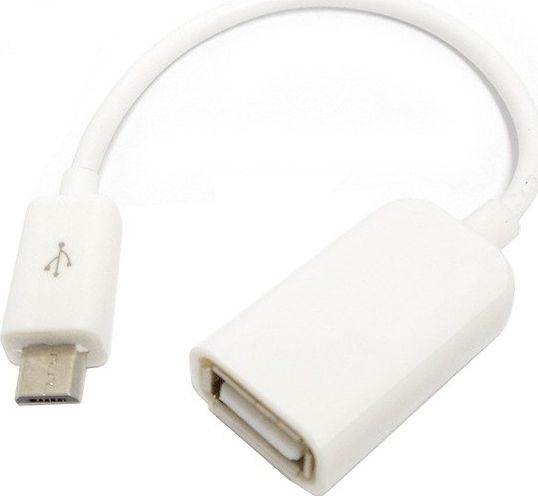 Adapter USB microUSB - USB Biały (3940)