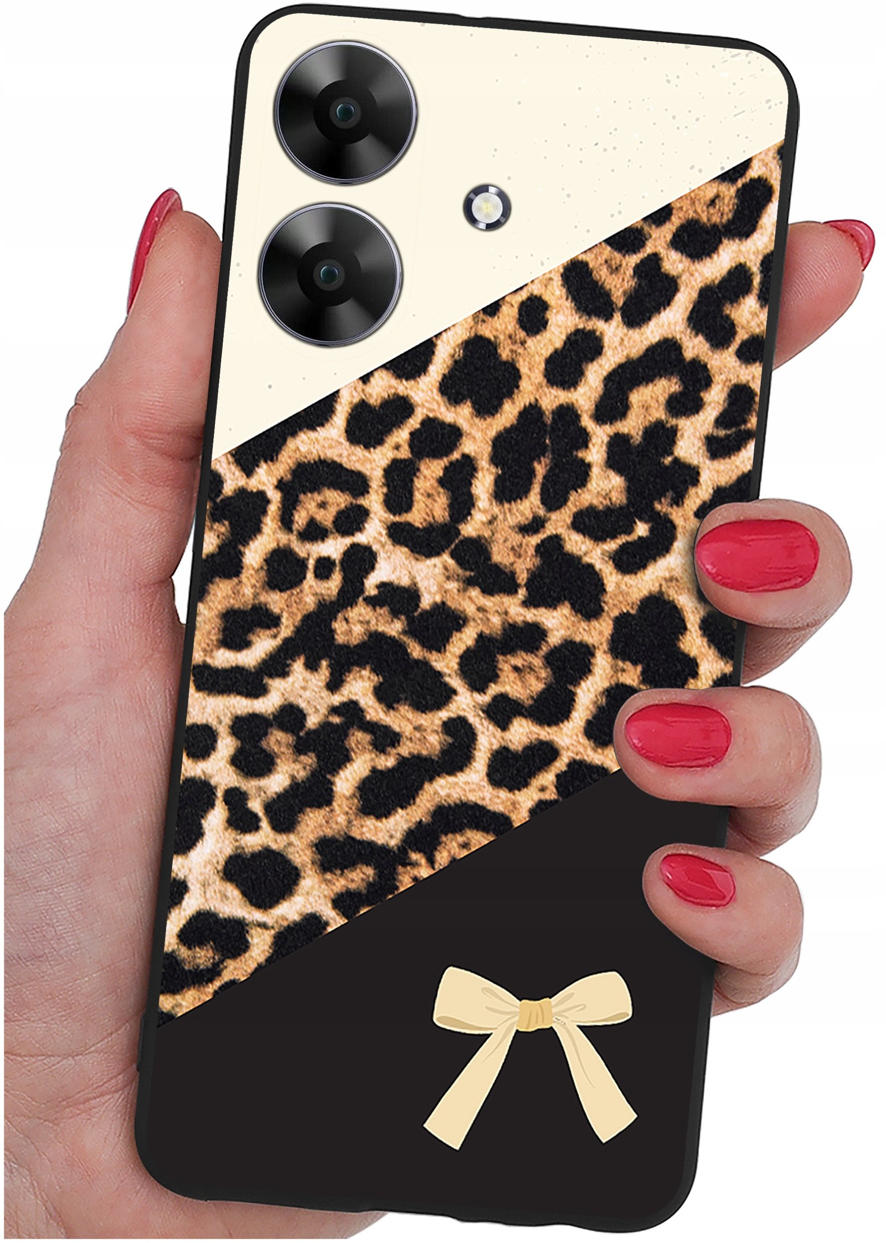 ETUI do Realme Note 60 CASE WZORY | SILIKONOWE MATT CASE + SZKŁO 9H