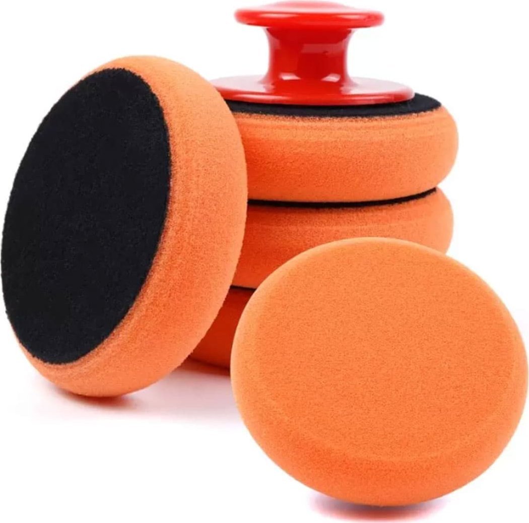 AMiO Zestaw gąbek do woskowania z uchwytem 10cm, 5szt.