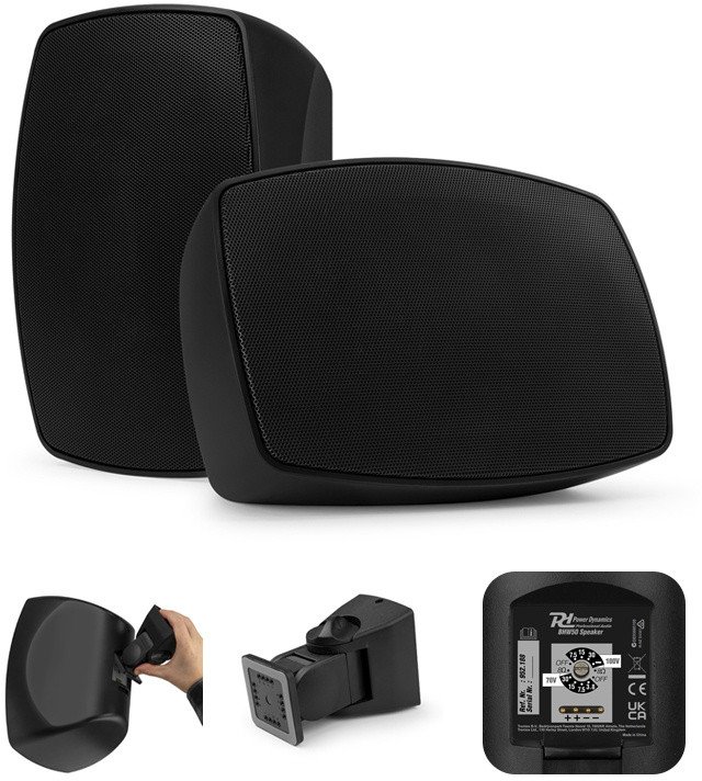 Zestaw kolumn instalacyjnych BHW50BK 5" 80W 100V Power Dynamics one size