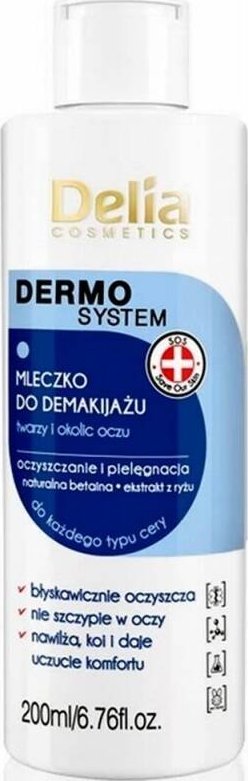 Delia Dermo System Mleczko do demakijażu twarzy i oczu 210 ml