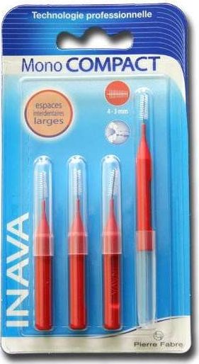 Pierre Fabre Elgydium Clinic Mono Compact 4, Czerwona szczoteczka do zebów, 1 opakowanie