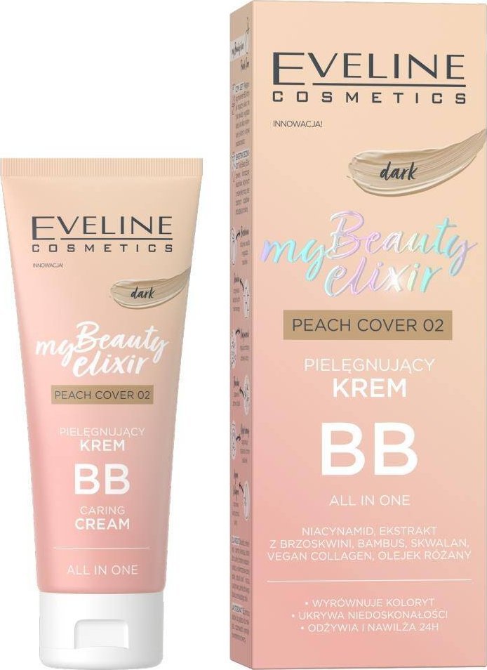 XXXX__Eveline Cosmetics (Eveline) Eveline My Beauty Elixir pielęgnujący krem BB all in one 02 Peach Cover Dark 30ml