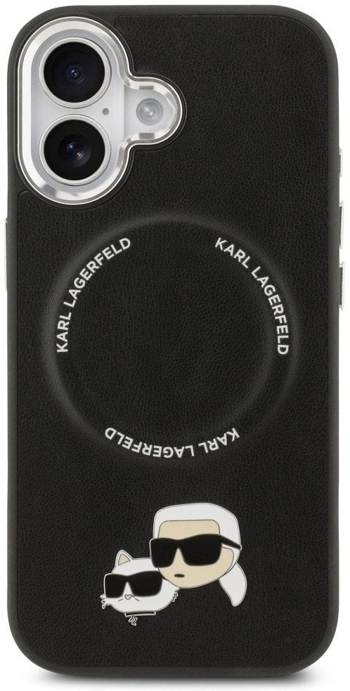 Karl Lagerfeld Karl & Choupette Pins MagSafe Case for iPhone 17 Black