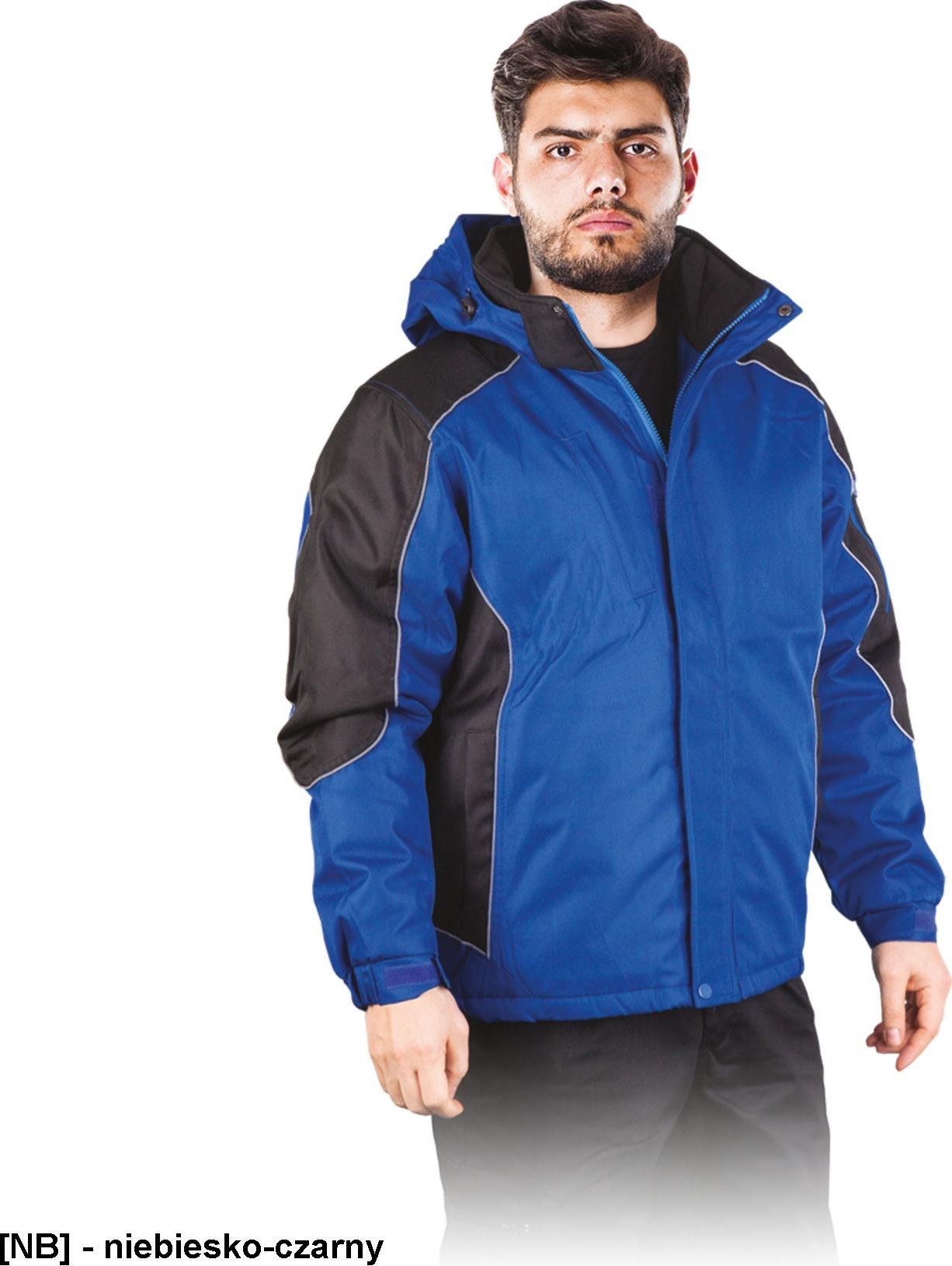 Kurtka męska R.E.I.S. LH-BLIZZARD - Kurtka ochronna ocieplana - niebiesko-czarny XL