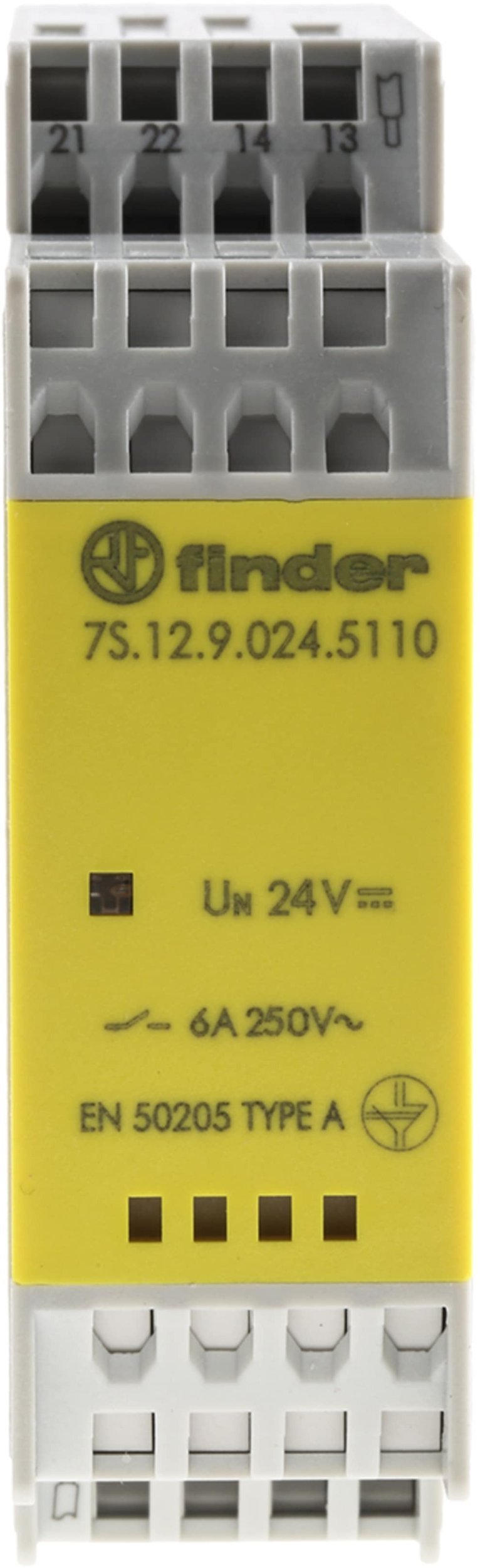 Finder Modułowy przekaźnik bezpieczeństwa 1Z 1R 24V DC 7S.12.9.024.5110