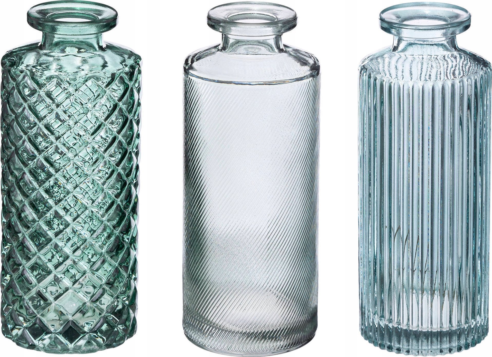 Atmosphera Szklany wazon SINGLE, 3 sztuki w komplecie