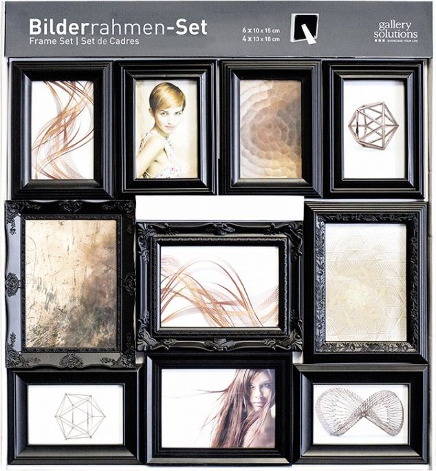 Ramka Nielsen Design 10pcs Ornament Set black Plastic (8999325)