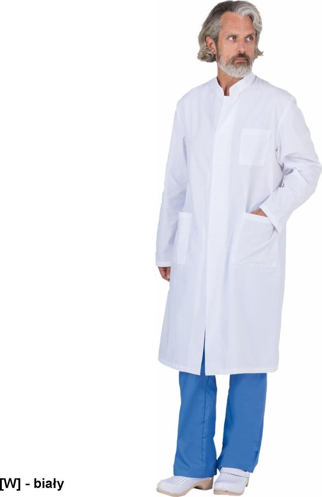 R.E.I.S. MOSSO - męski fartuch ochronny 65% poliester, 35% bawełna, 175 g/m, 3 zewnętrzne kieszenie 3XL