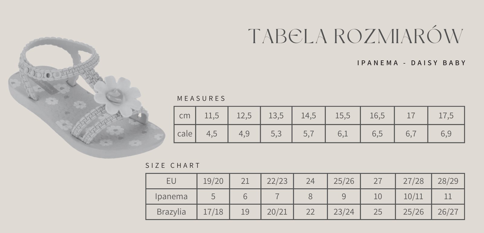 Ipanema Sandałki dziewczęce buty klapki tworzywo ozdobne kwiatki Ipanema Daisy r.22/23