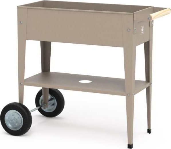 Herstera Garden Herstera Garden Barcelona Lisociemnoszary 85x35x80cmmetalowa podniesionagrządka na kółkach