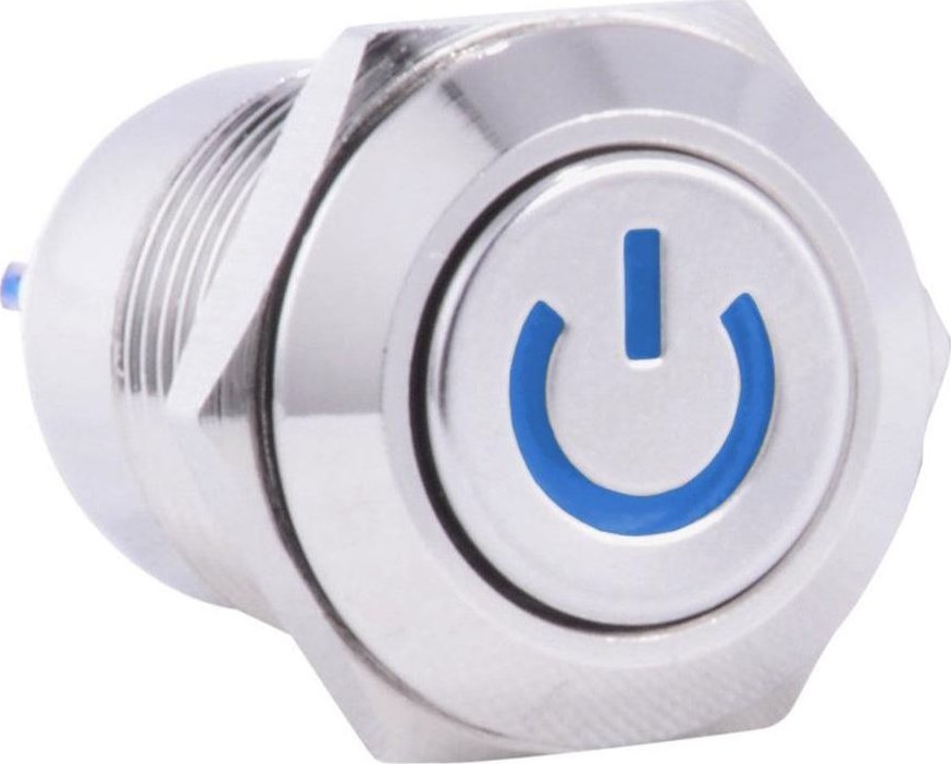 DPM Przełącznik wciskany "POWER" PBW-12APW bistabilny podświetlany 55377
