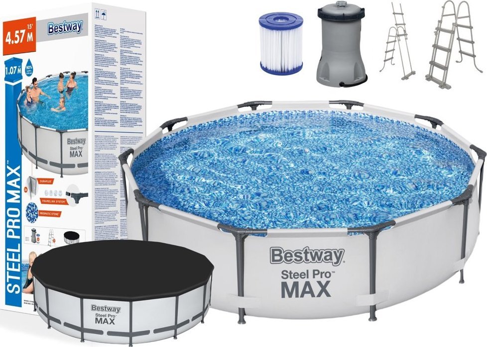 Bestway Basen stelażowy Steel Pro Max 457x107cm