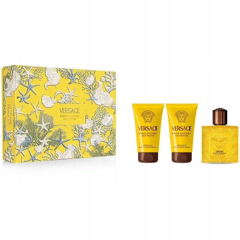 Versace Eros Energy Giftset rinkinys vyrams (EDP, 50 ml + dušo želė, 50 ml + balzamas po skutimosi, 50 ml)