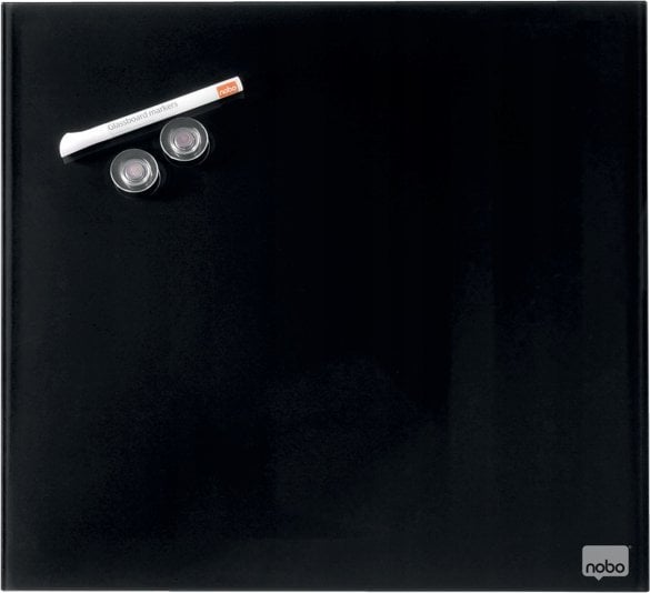 Nobo Tablica szkl Nobo Diamond 300x300 czarna