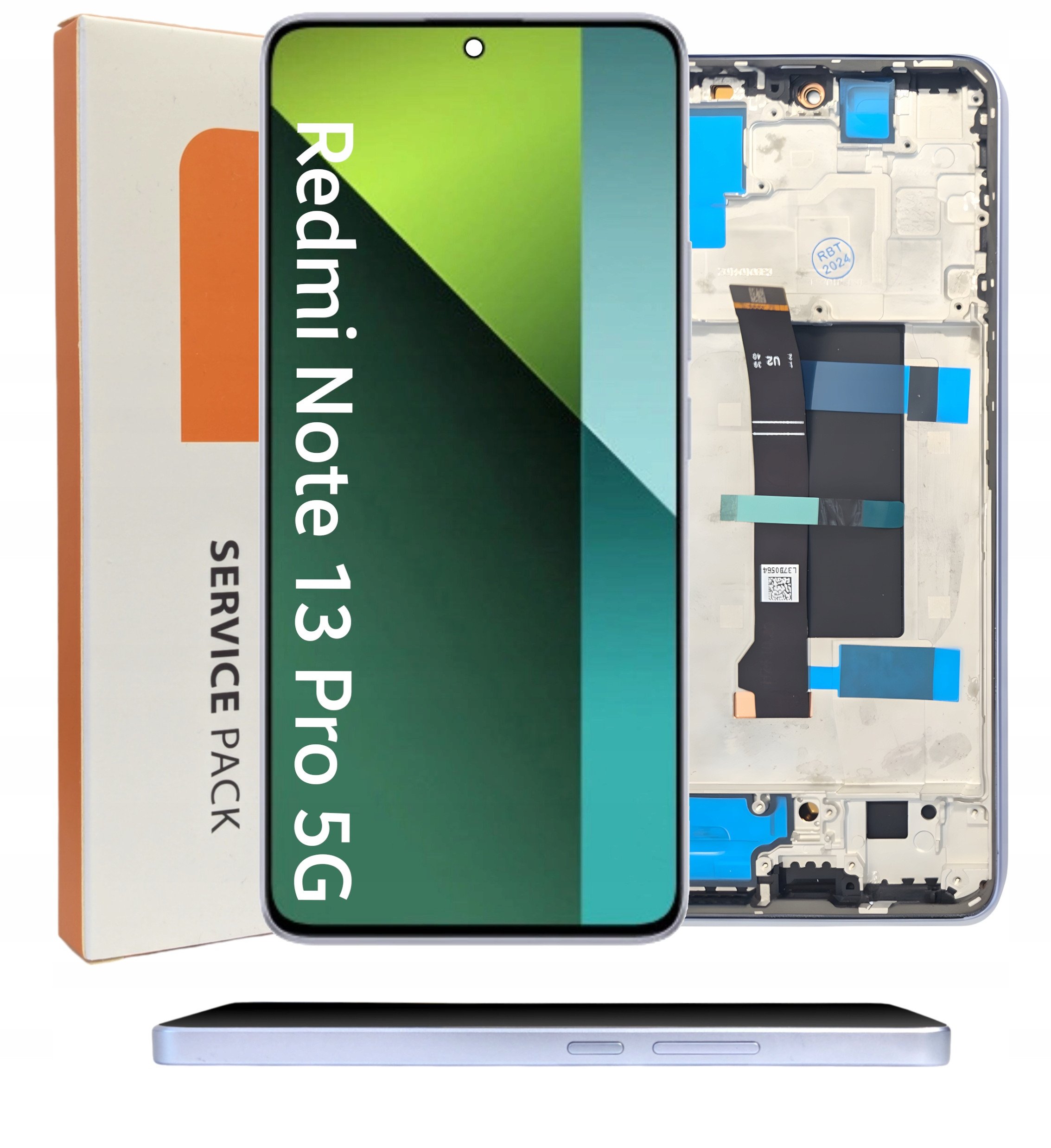 ORYGINAŁ WYŚWIETLACZ EKRAN LCD DO XIAOMI REDMI NOTE 13 PRO 5G RAMKA FIOLET