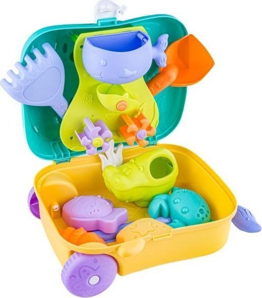 Zestaw Do Zabawy W Piasku, Walizka + Akcesoria Foremki Piaskownica