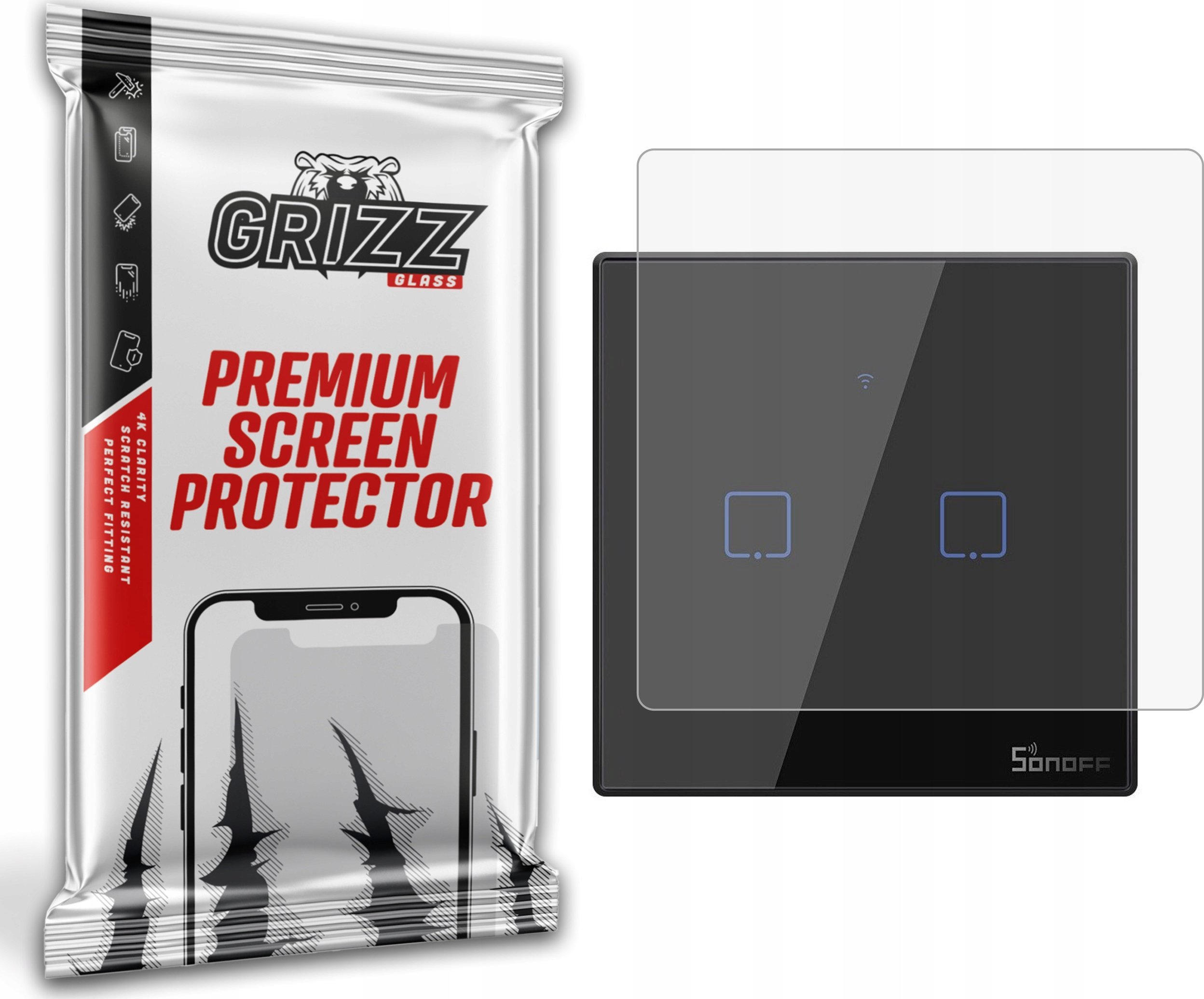 GrizzGlass Folia matowa GrizzGlass PaperScreen do inteligentnego włącznika światła SONOFF T3 EU TX IM190314019