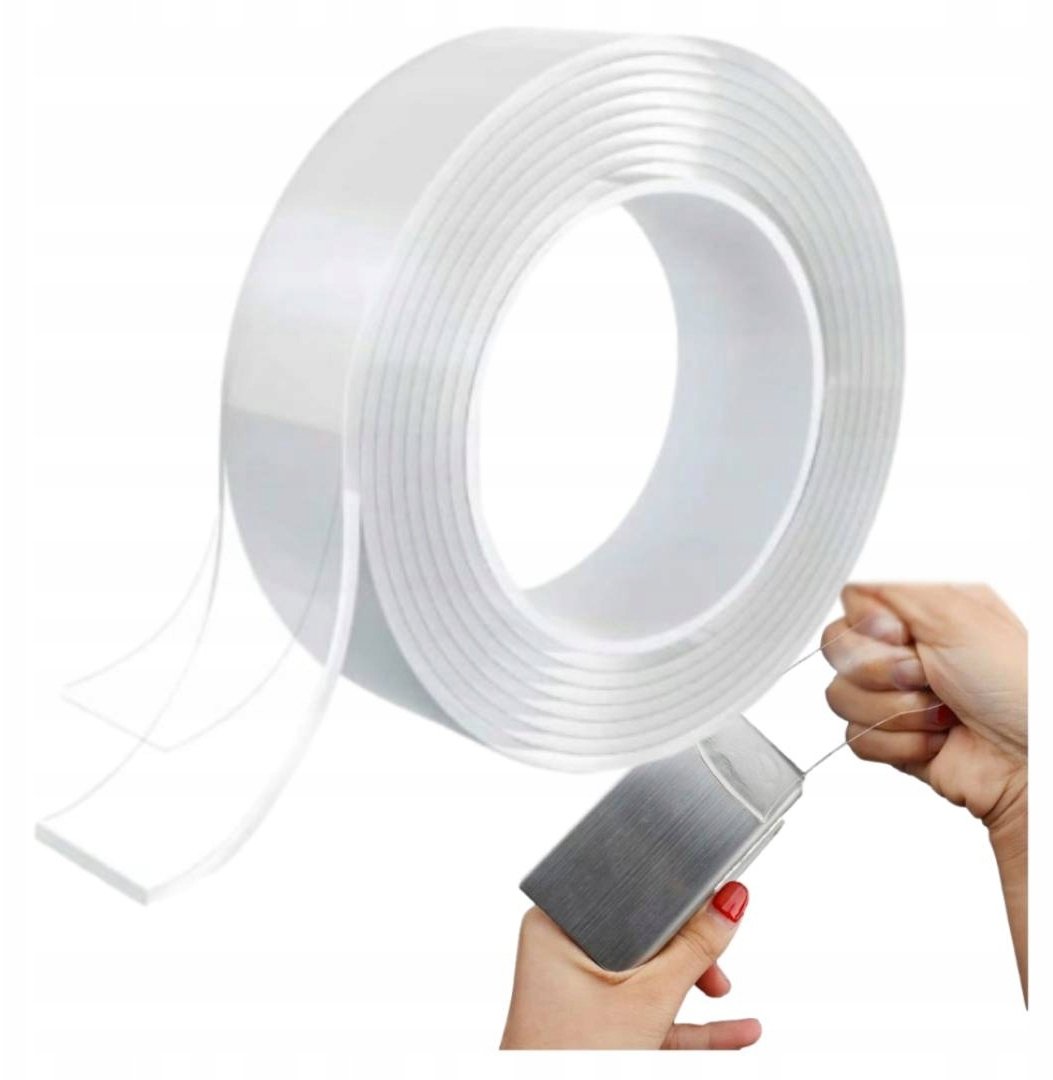 TAŚMA NANO WIELOKROTNEGO UŻYTKU DWUSTRONNA WODOODPORNA SAMOPRZYLEPNA 3M