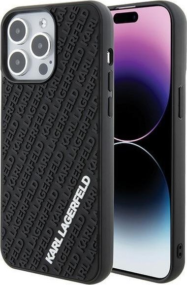 Karl Lagerfeld Karl Lagerfeld KLHCP15X3DMKRLK iPhone 15 Pro Max 6.7" czarny/black hardcase 3D Rubber Multi Logo