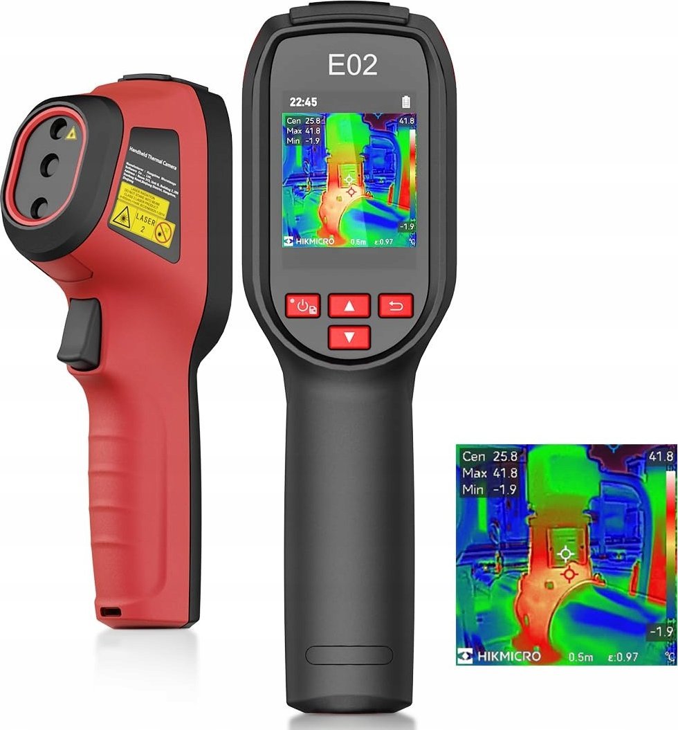 Kamera Hikmicro Przenośna ręczna kamera termowizyjna HIKMICRO E02 rozdzielczość 96x96 20 Hz