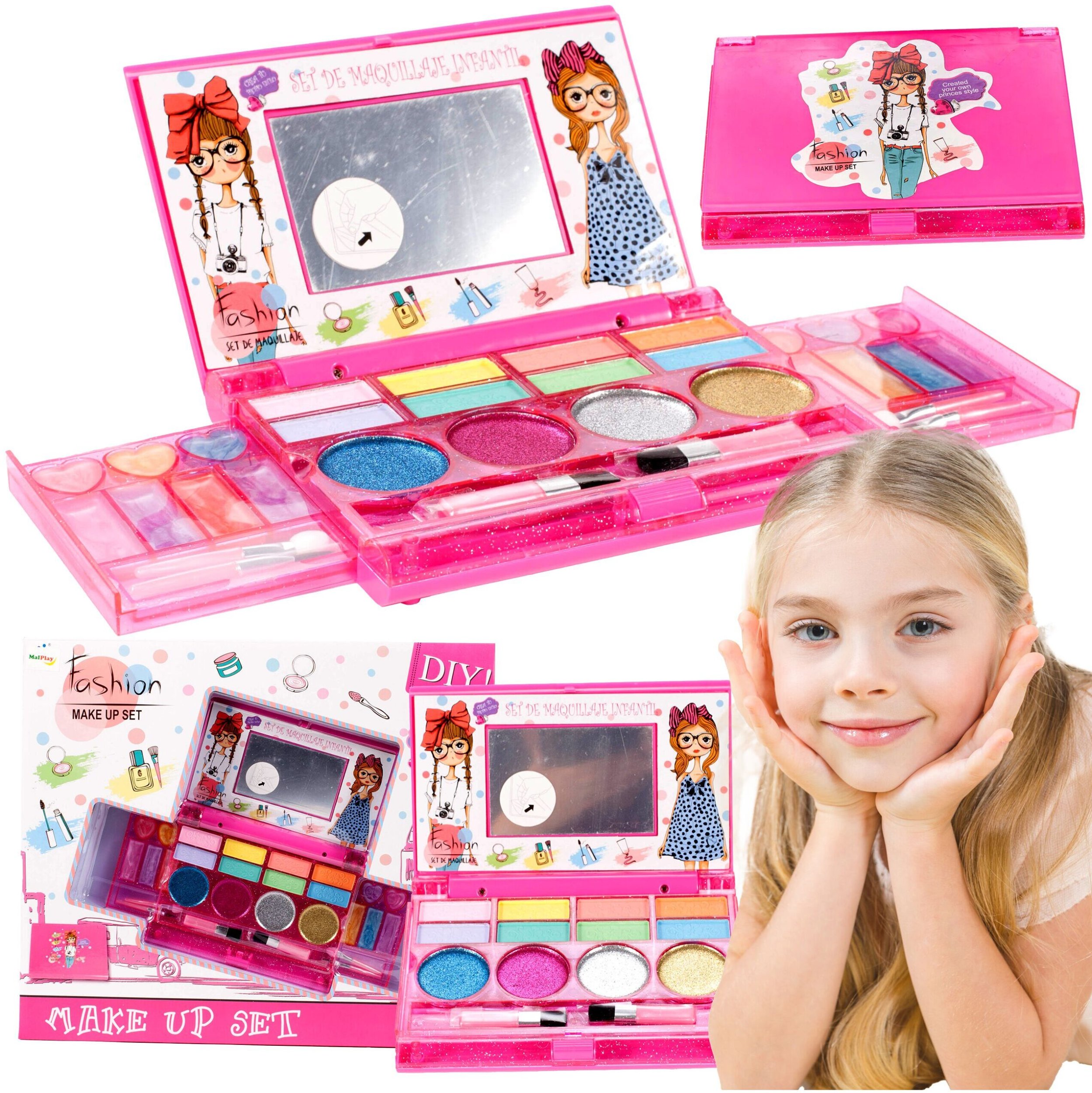 Zestaw do Malowania Makijażu z Lustrem