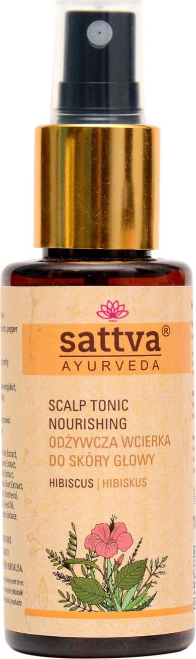 WCIERKA DO SKÓRY GŁOWY ODŻYWCZA HIBISKUS 100 ml - SATTVA