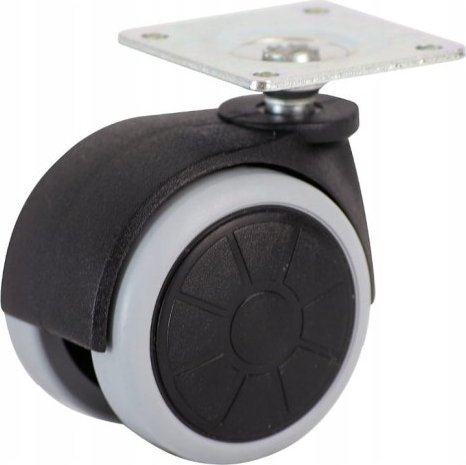 Geko Koło meblowe z płytą 50 mm 50 kg do paneli bez hamulca