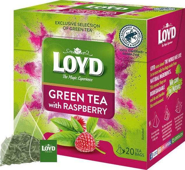 LOYD LOYD Green Tea with Raspberry 20 torebek