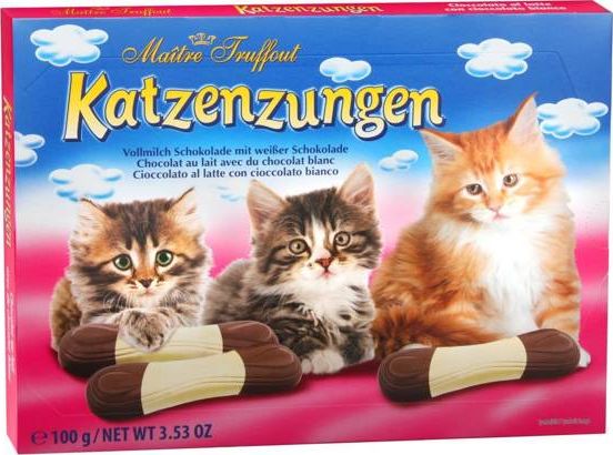 MaitreTruffout Kocie Języczki Czekoladki Mleczno-Białe100 g