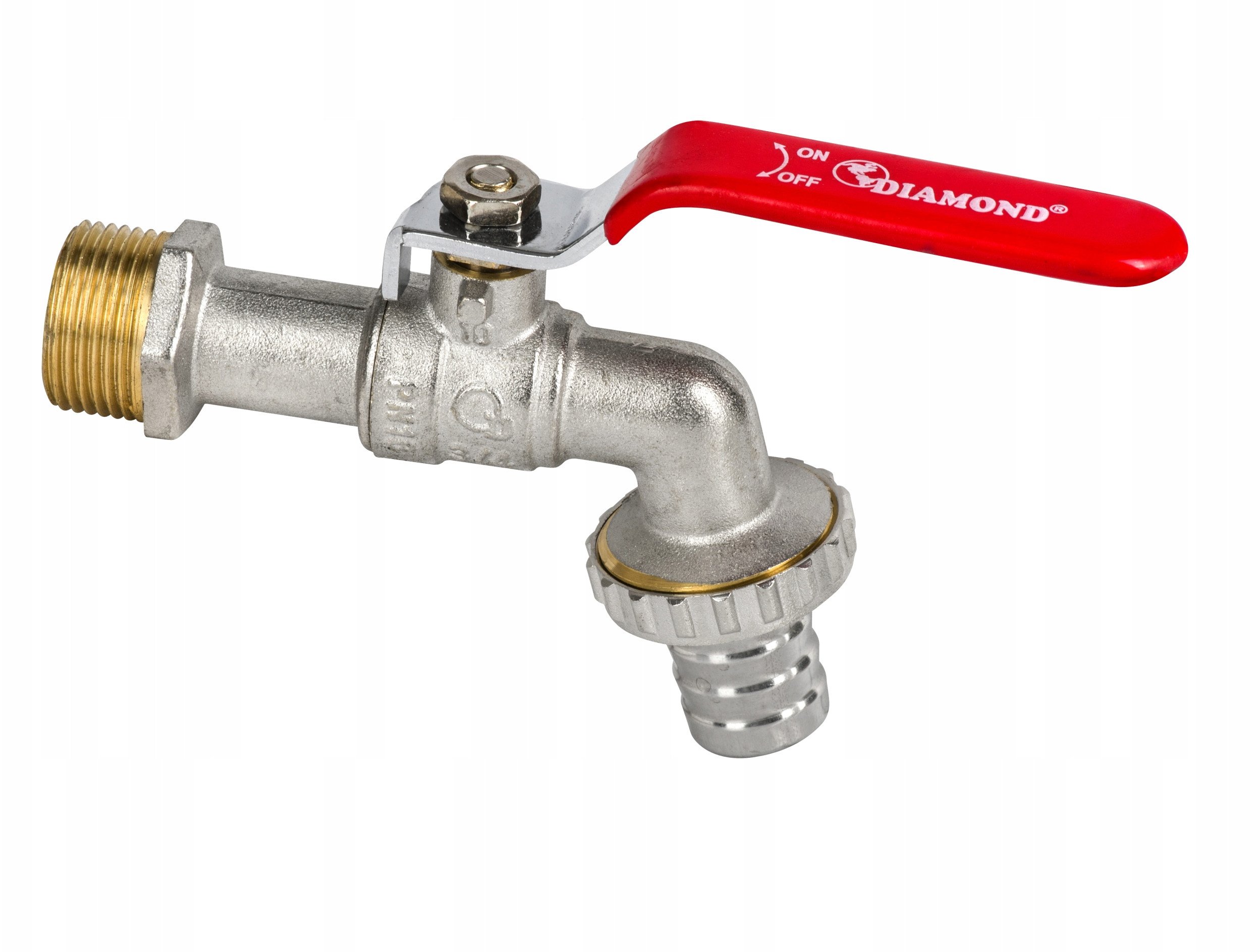 Diamond kurek kulowy - kran czerpalny, z dławikiem 1" ART.2500-25.KRAN