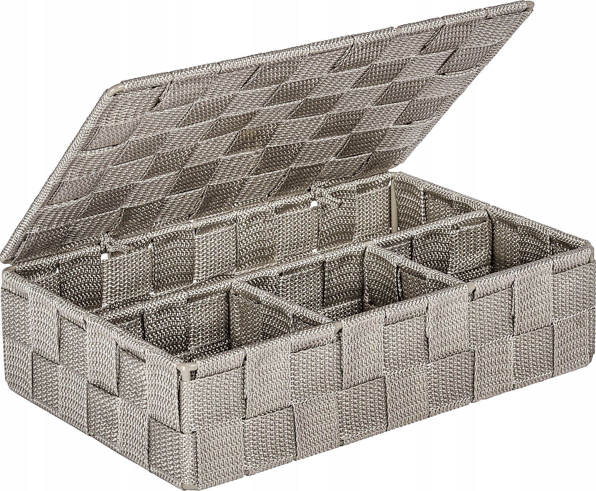 Wenko Organizer z pokrywką ADRIA TAUPE, pojemnik łazienkowy, WENKO