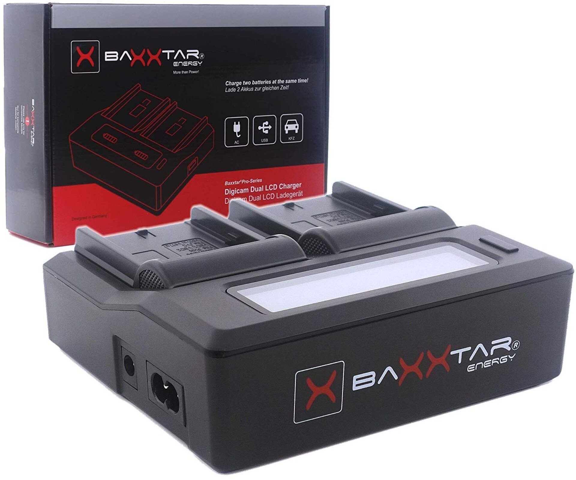 Baxxtar Pro Ladegerät LCD Dual für NP-F550/F930